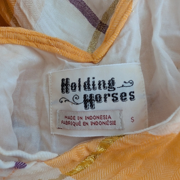 Anthropologie Holding Horses Clementine Plaid Maxi Dress Small Boho Sundress - Picture 14 of 16